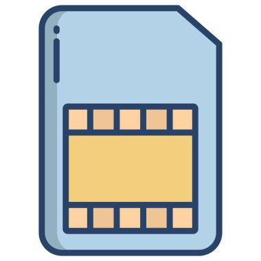 Basit vektör simgesi, SIM Kartın çizimi