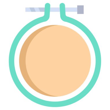 Nakış çemberi simgesinin vektör illüstrasyonu