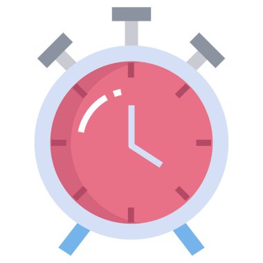 Alarm saat simgesi vektör illüstrasyonu