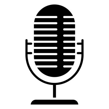 mikrofon simgesi vektör illüstrasyonu