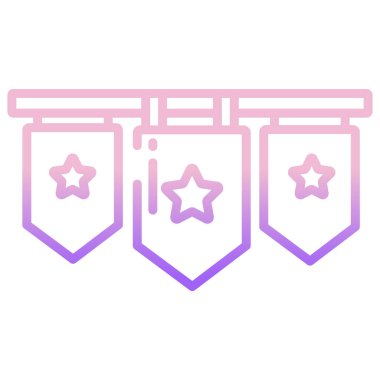 El çizimi bayram kiraz kuşu. Bayrakların doğum günü çelengi. Çocuklar çizim yapar. Beyaz arkaplanda izole vektör illüstrasyonu.