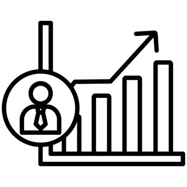 Grafik simgesinin vektör illüstrasyonu