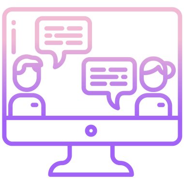 Konuş. Web simgesi basit illüstrasyon 