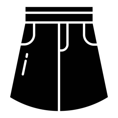 Beyaz arkaplanda basit vektör etek simgesi