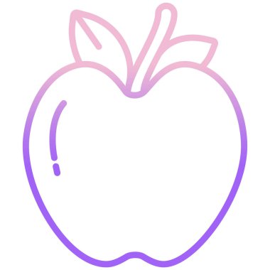 Elma. Web simgesi basit illüstrasyon