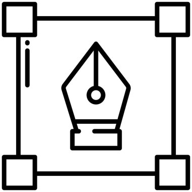 Kalem. Web simgesi basit illüstrasyon