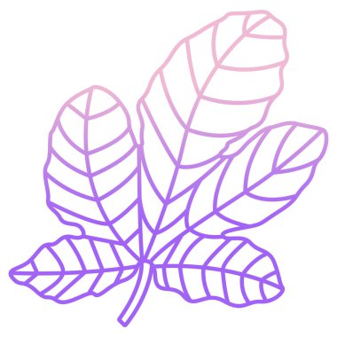 Yaprak simgesi, vektör illüstrasyonu 