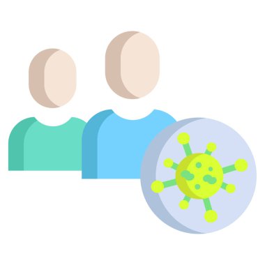 Basit vektör simgesi, virüsün çizimi