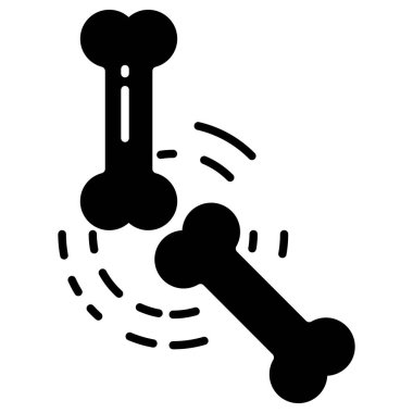 Basit vektör simgesi, kemiklerin çizimi