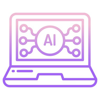 dizüstü bilgisayar simgesi, vektör illüstrasyonu