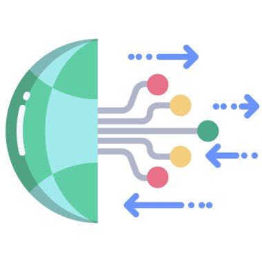 şebeke. Web simgesi basit illüstrasyon