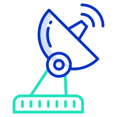 Uydu. Web simgesi basit illüstrasyon