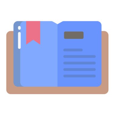 Kitap. Web simgesi basit illüstrasyon