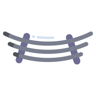 beyaz arkaplanda basit vektör simgesi süspansiyonu