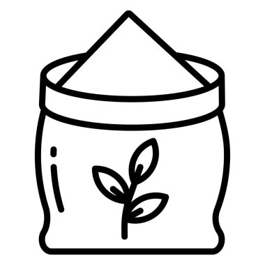 Arpa poşeti simgesinin vektör illüstrasyonu