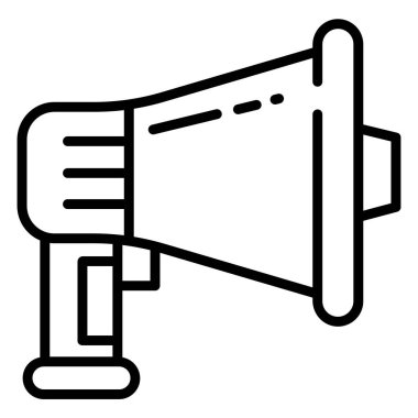 megafon web simgesi, vektör çizim 