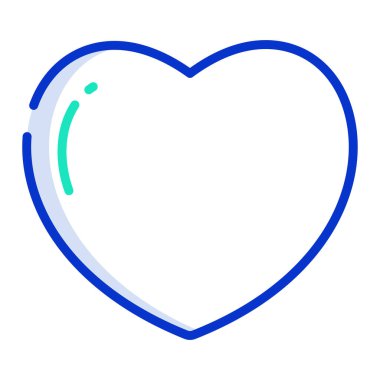 Kalp ikonu vektör illüstrasyonu