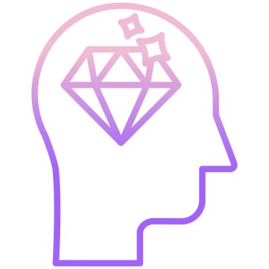 Beyin simgesi düz. Basit tasarım