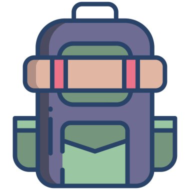 Sırt çantasının vektör çizimi