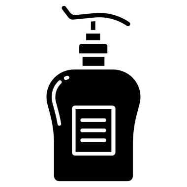 El dezenfektanı ikonu. Beyaz arkaplanda vektör simgesi izole edildi.