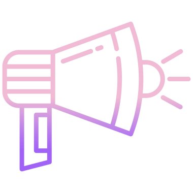 Basit vektör simgesi, megafonun çizimi