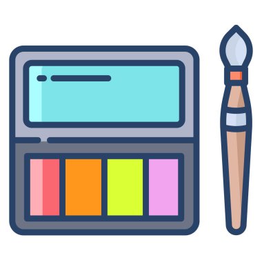 Göz halanı düz vektör simgesi