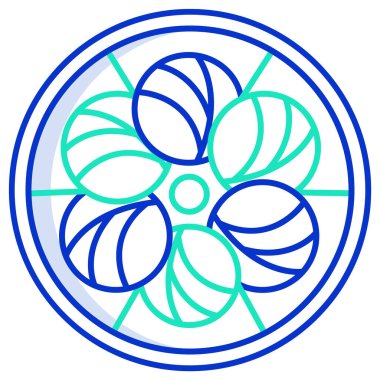 Çiçek detayı, süs, vektör illüstrasyonu