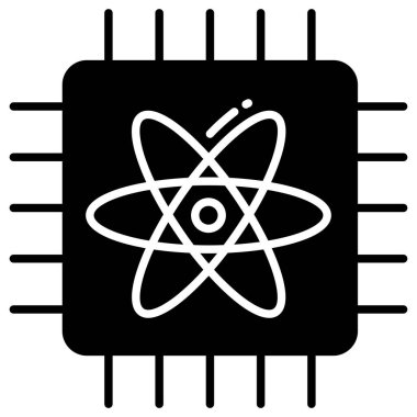 atom. Web simgesi basit illüstrasyon