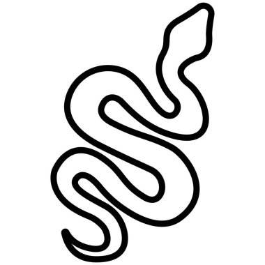 Beyaz arkaplanda Yılan simgesi