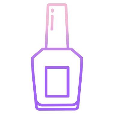 Oje ikonu. Web için rimel şişesi vektör simgelerinin özet çizimi