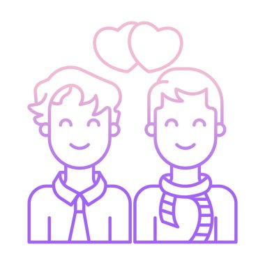 Birkaç sevgili karakter vektör illüstrasyon tasarımı