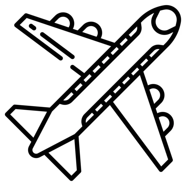 Icono Web Avión Ilustración Vectorial — Archivo Imágenes Vectoriales