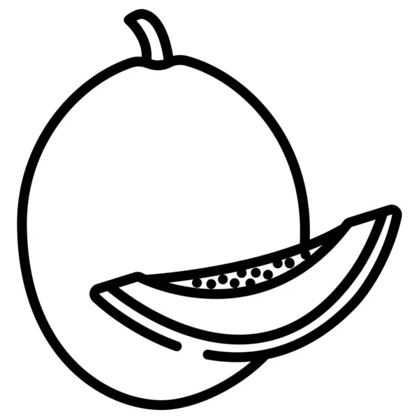 Melon Ikon Vektor Illustration — Stock vektor