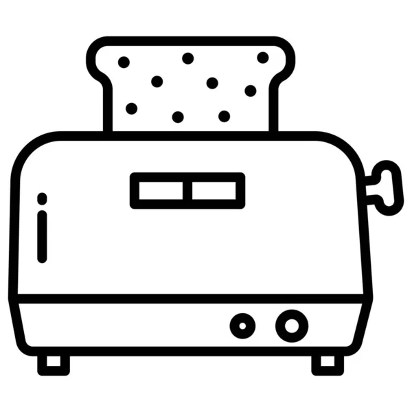 白色背景上的面包机简单矢量图标 — 图库矢量图片