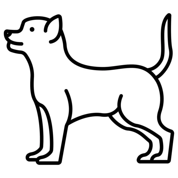 Vector Perro Icono Web Ilustración Simple — Vector de stock