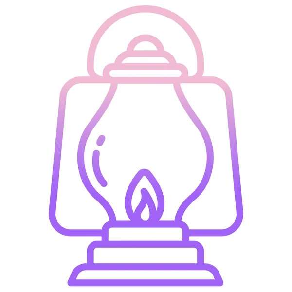 Ikona Lampy Izolované Bílém Pozadí — Stockový vektor