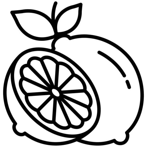 Lemon Ikon Web Ilustrasi Sederhana - Stok Vektor