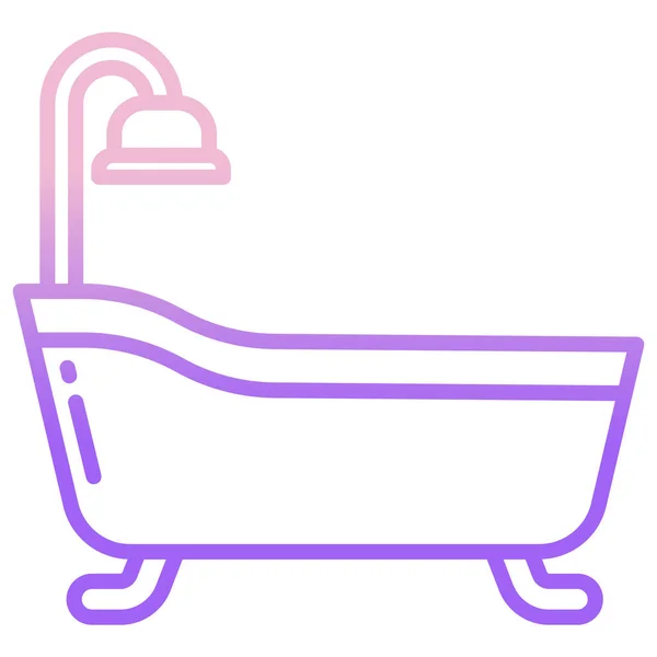 Shower Web Icon Vector Illustration — Stock Vector