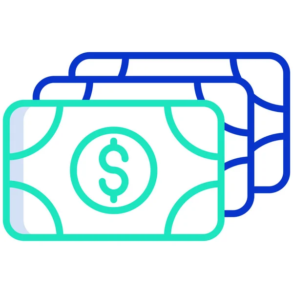 Icono Del Dinero Efectivo Vector — Vector de stock