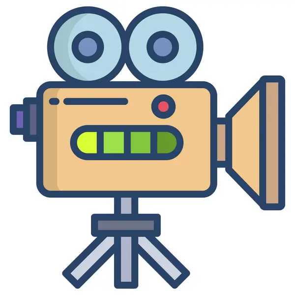 Video Camera Semplice Illustrazione — Vettoriale Stock