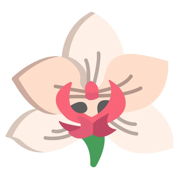 Královna Noci Vektorová Ilustrace Květu Epiphyllum Oxypetal — Stockový vektor
