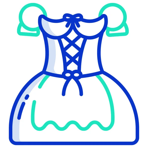 Vestido Ícone Web Ilustração Simples — Vetor de Stock