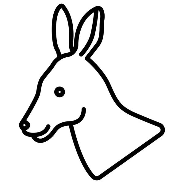 Känguru Symbol Illustration Isoliert Vektor Zeichen Symbol — Stockvektor
