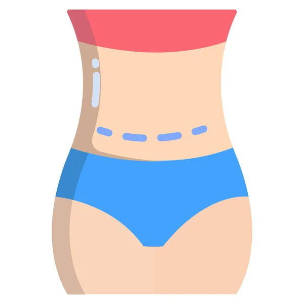 Ícone Corpo Feminino Magro Ilustração Simples Mulher Nádegas Ícones Vetoriais — Vetor de Stock