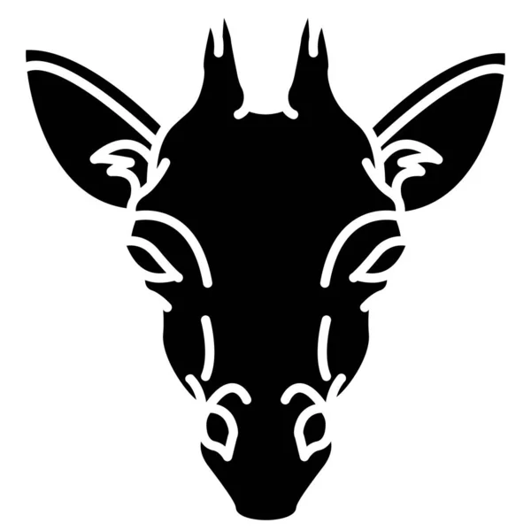 Ícone Girafa Ilustração Girafa Vetorial Simples —  Vetores de Stock