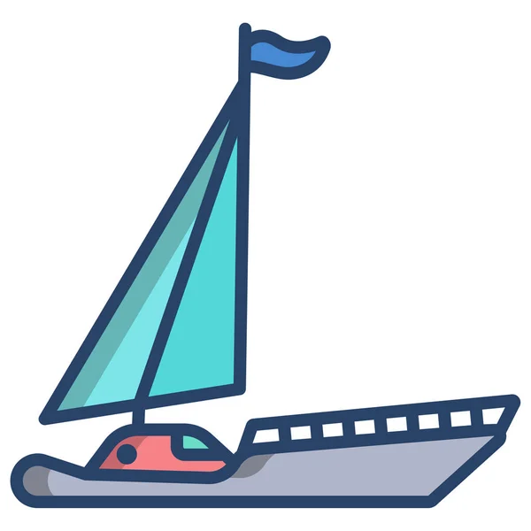 Лодка Иконка Сайта — стоковый вектор