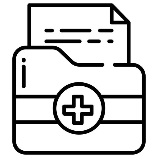 Icono Carpeta Vector Ilustración — Archivo Imágenes Vectoriales