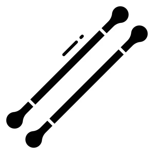 Icono Vector Simple Ilustración Hisopos Algodón — Vector de stock