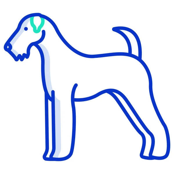 Hund Ikon Illustration Tecknad Stil Vektor Symbol Design — Stock vektor