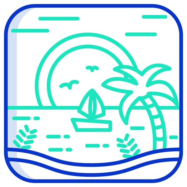 Vector Ilustración Viaje Vacaciones Icono — Archivo Imágenes Vectoriales